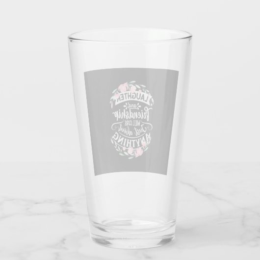 Gelach en vriendschap glas (Achterkant)