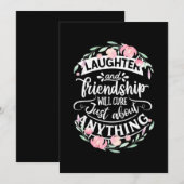 Gelach en vriendschap kaart (Voorkant / Achterkant)