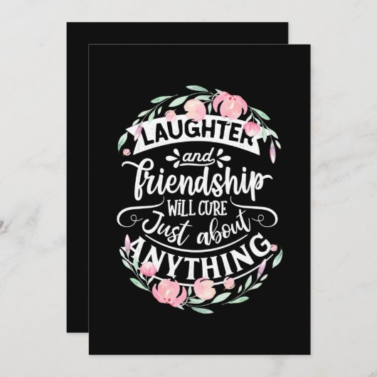 Gelach en vriendschap kaart (Voorkant / Achterkant)