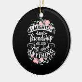 Gelach en vriendschap keramisch ornament (Links)