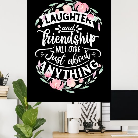 Gelach en vriendschap poster (Thuiskantoor)