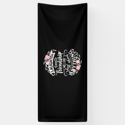 Gelach en vriendschap spandoek (Verticaal)