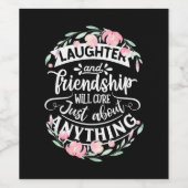 Gelach en vriendschap wijn etiket (Enkel label)