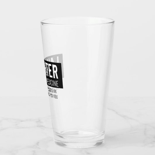 Gelach is de beste medicijn Motivatie Glas (Links)