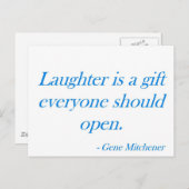 Gelach is een geschenk ... briefkaart (Voorkant / Achterkant)