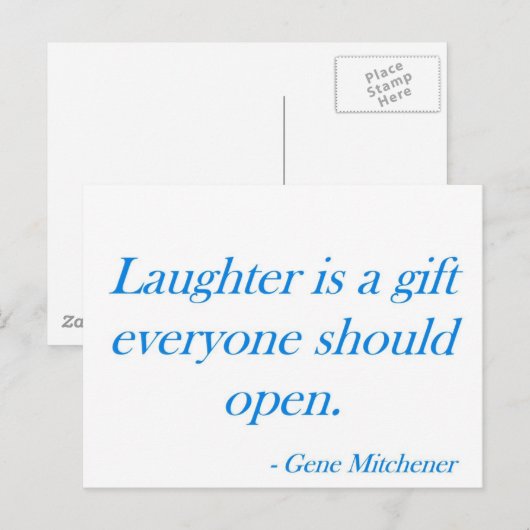 Gelach is een geschenk ... briefkaart (Voorkant / Achterkant)