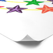 Gelach is het beste geneesmiddel Colorful Star pos Poster (Hoek)