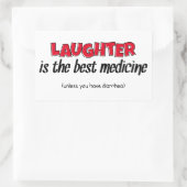 Gelach is het beste geneesmiddel | Funny Quote Rechthoekige Sticker (Tas)