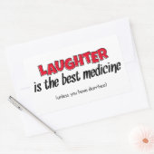 Gelach is het beste geneesmiddel | Funny Quote Rechthoekige Sticker (Envelop)
