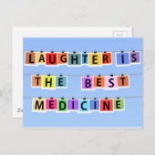 Gelach is het beste medicijn briefkaart (Voorkant / Achterkant)