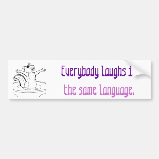 Gelach is universeel bumpersticker (Voorkant)