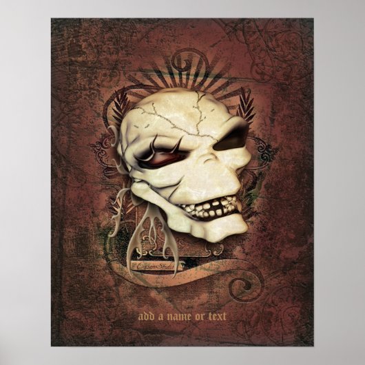 Gelach Skull Gothic Fantasy Art op persoonlijke ti Poster (Voorkant)