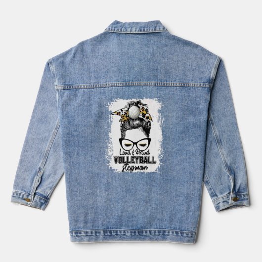 Gelacheerde luid- en paardenvolleybal Stepmam Life Denim Jacket (Achterkant)
