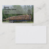 geladen aanhangwagen voor pulphout visitekaartje (Voorkant / Achterkant)