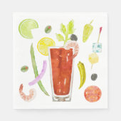 Geladen Bloody Mary papieren servetten (Voorkant)