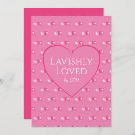 GELADEN DOOR GOD Pink Hearts Custom Valentijnsdag