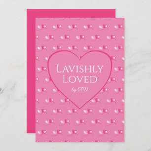 GELADEN DOOR GOD Pink Hearts Custom Valentijnsdag