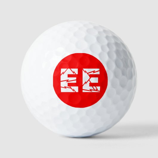 Geladen EE Electrical Engineering Golfballen (Voorkant)