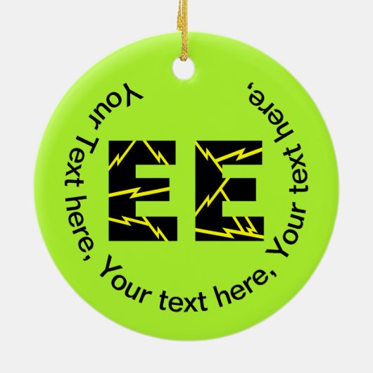 Geladen EE Electrical Engineering Keramisch Ornament (Achterkant)