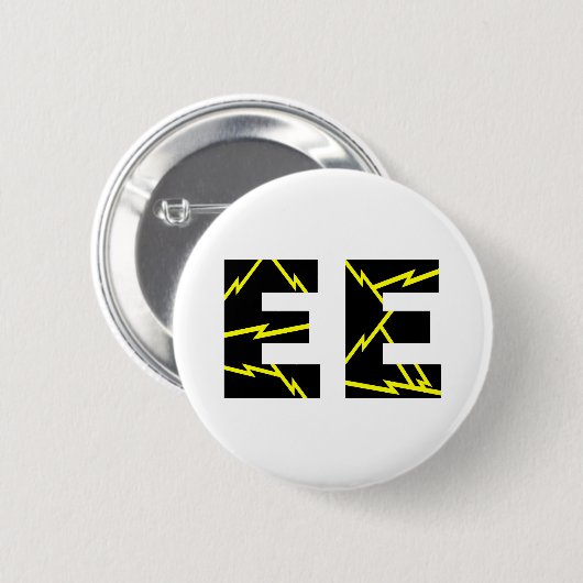 Geladen EE Electrical Engineering Ronde Button 5,7 Cm (Voorkant /achterkant)