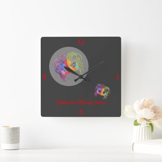 Geladen masker - vierkante klok (Huis)