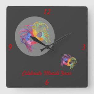 Geladen masker - vierkante klok