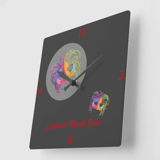 Geladen masker - vierkante klok (Hoek)