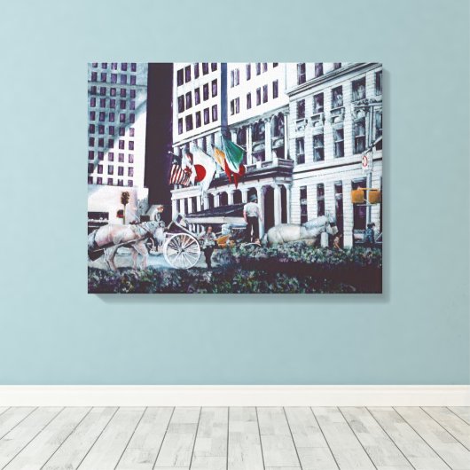 Geladen met persoonlijke beelden canvas afdruk (Insitu (Houten vloer))