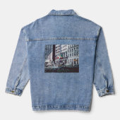 Geladen met persoonlijke beelden denim jacket (Achterkant)