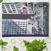 Geladen met persoonlijke beelden theedoek (Gevouwen)