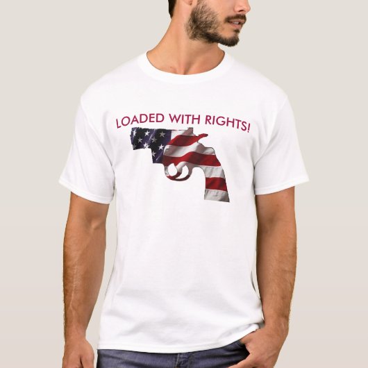 GELADEN MET RECHTEN! T-SHIRT (Voorkant)