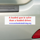 Geladen Pistool Bumpersticker (Op auto)