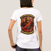 Geladen Sasquatch dames passend crest T-shirt (Achterkant)