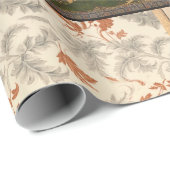 Gelakte chrysanten Coromandel schermen Cadeaupapier (Rol Hoek)