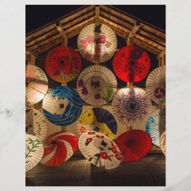 gelamineerd parasols plakboekpapier (Voorkant)