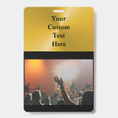 Gelamineerde aangepaste VIP-pas met koord Badge (Achterkant)