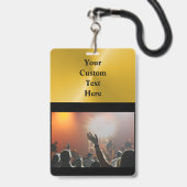 Gelamineerde aangepaste VIP-pas met koord Badge (Achterkant met lanyard)