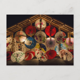 gelamineerde parasols briefkaart