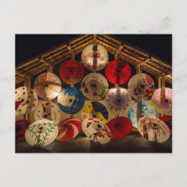 gelamineerde parasols briefkaart