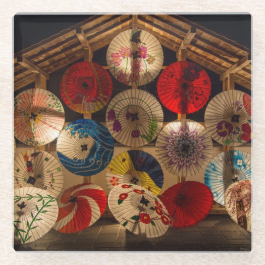 gelamineerde parasols glazen onderzetter (Voorkant)