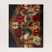 gelamineerde parasols legpuzzel (Verticaal)