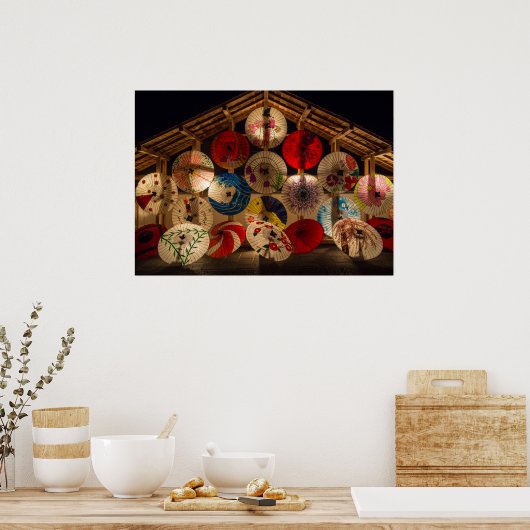 gelamineerde parasols poster (Keuken)