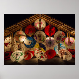 gelamineerde parasols poster