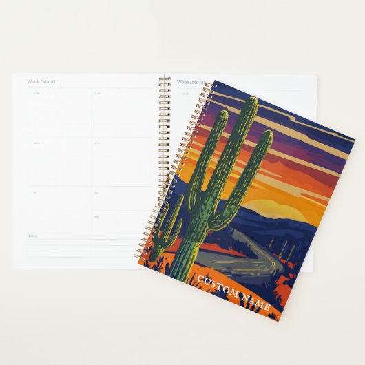 Gelamineerde Zuidwestelijke Landschap Print Custom Planner (Display)