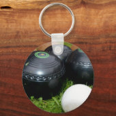 gelanceerde Bowls en Jack, keyring Sleutelhanger (Voorkant)