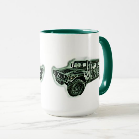 Geländefahrzeug grün mok (Voorkant rechts)