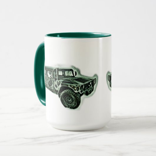 Geländefahrzeug grün mok (Voorkant links)