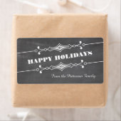 Gelanteerde Chalkboard Holiday Gift Labels (Insitu)