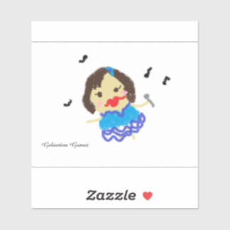 Gelantina Gomez Zingende Sticker