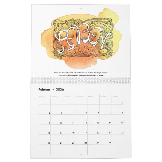 Gelassenheit Kalender 2026 (Feb 2026)
